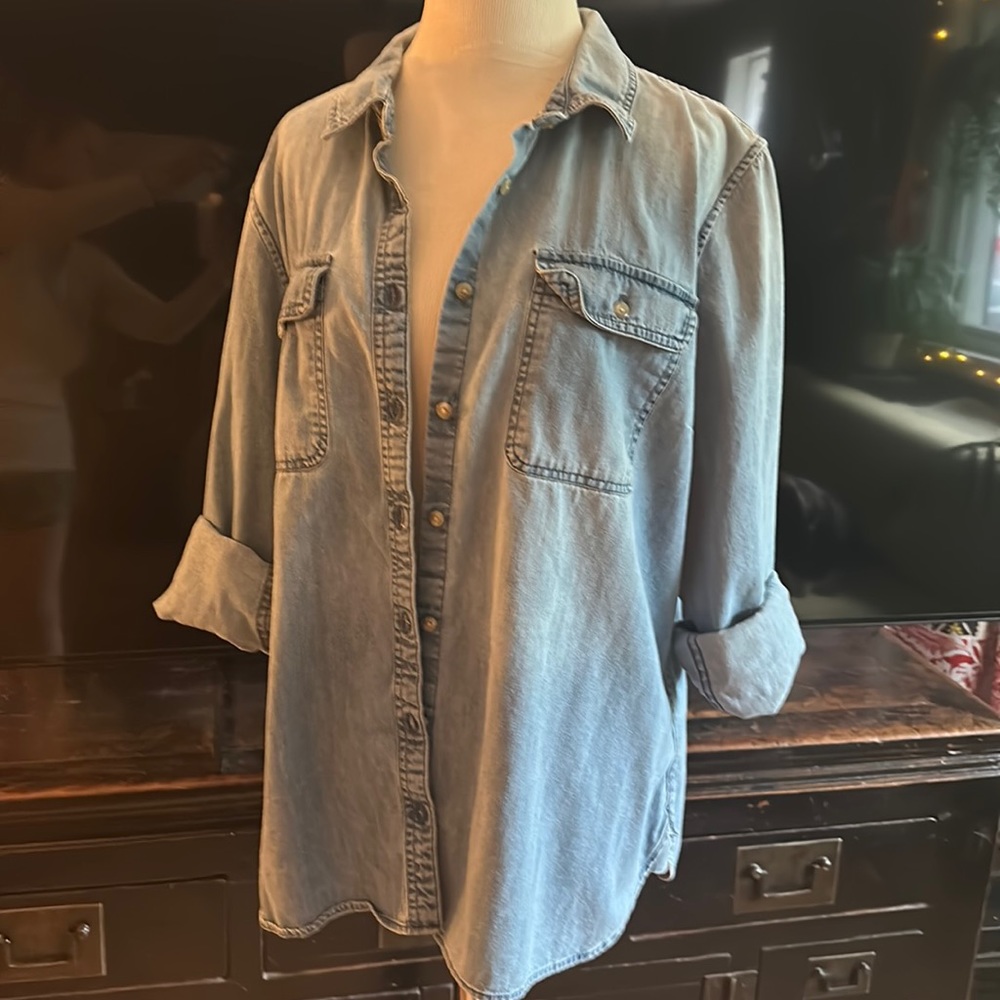 LL Bean Cotton Denim Workshirt